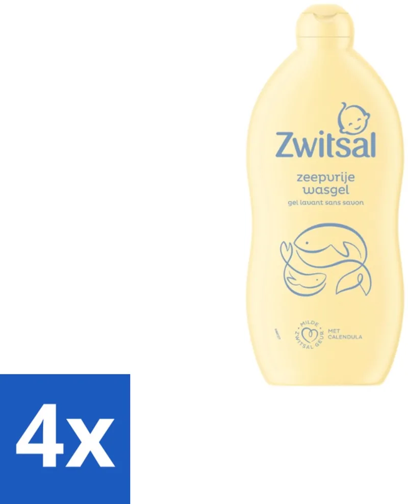 4 x Zwitsal Wasgel 700 ml - Baby Wasgel - Zeepvrije Wasgel - Babyhuid Verzorging - Calendula Wasgel - Anti-prik Wasgel by Zwitsal – product photo