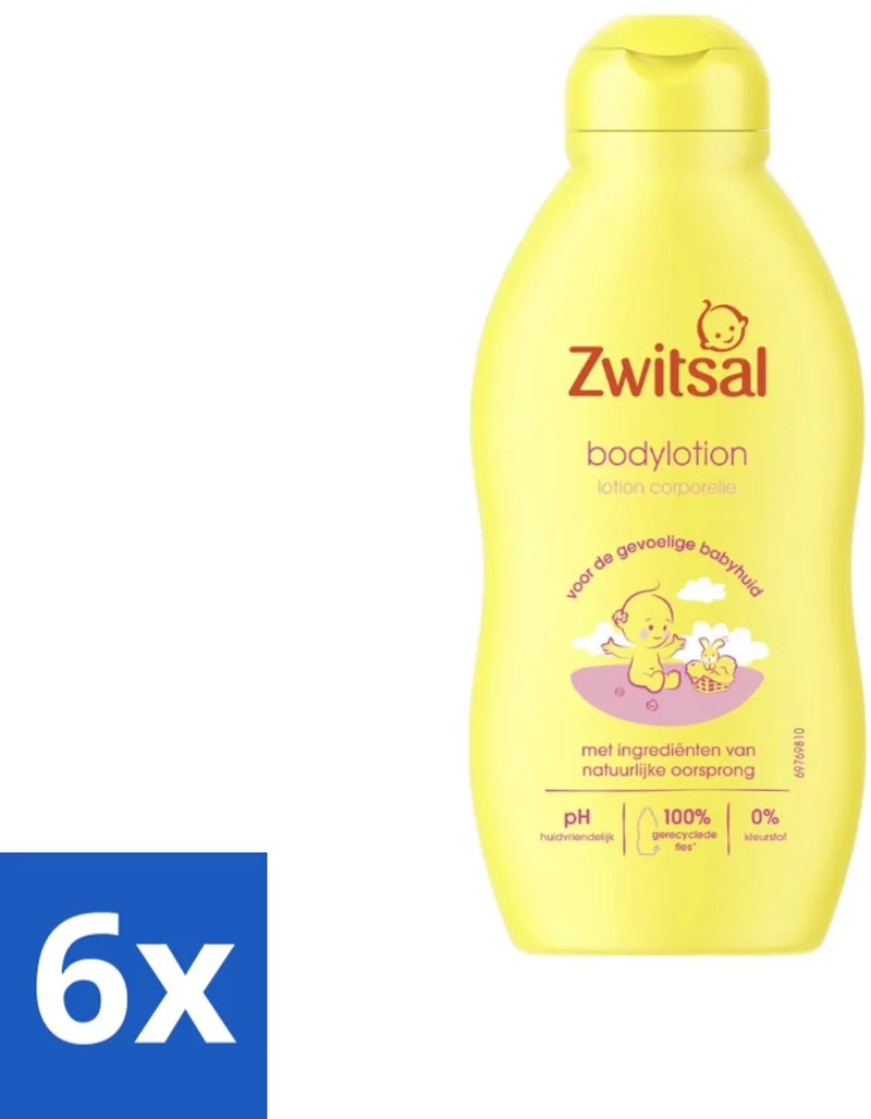 6 x Zwitsal - Babyverzorging - Bodylotion - Voor de Gevoelige Babyhuid - 200 ml - Babylotion - Babyhuid - Gevoelige Huid by Zwitsal – product photo