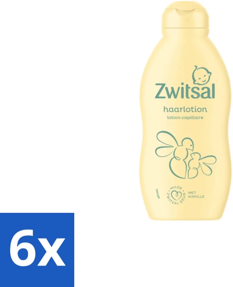 6 x Zwitsal Haarlotion Baby 200 ml - Babyhaar Verzorging - Babyhaar Lotion - Leave-in Haarlotion - Babyhaar Kammen - Babyhaar Bescherming by Zwitsal – product photo