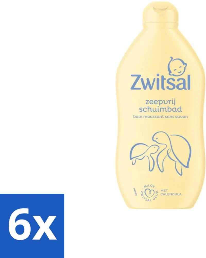 6 x Zwitsal – Schuimbad – Zeepvrij – 400 ml - Babybad by Zwitsal – product photo