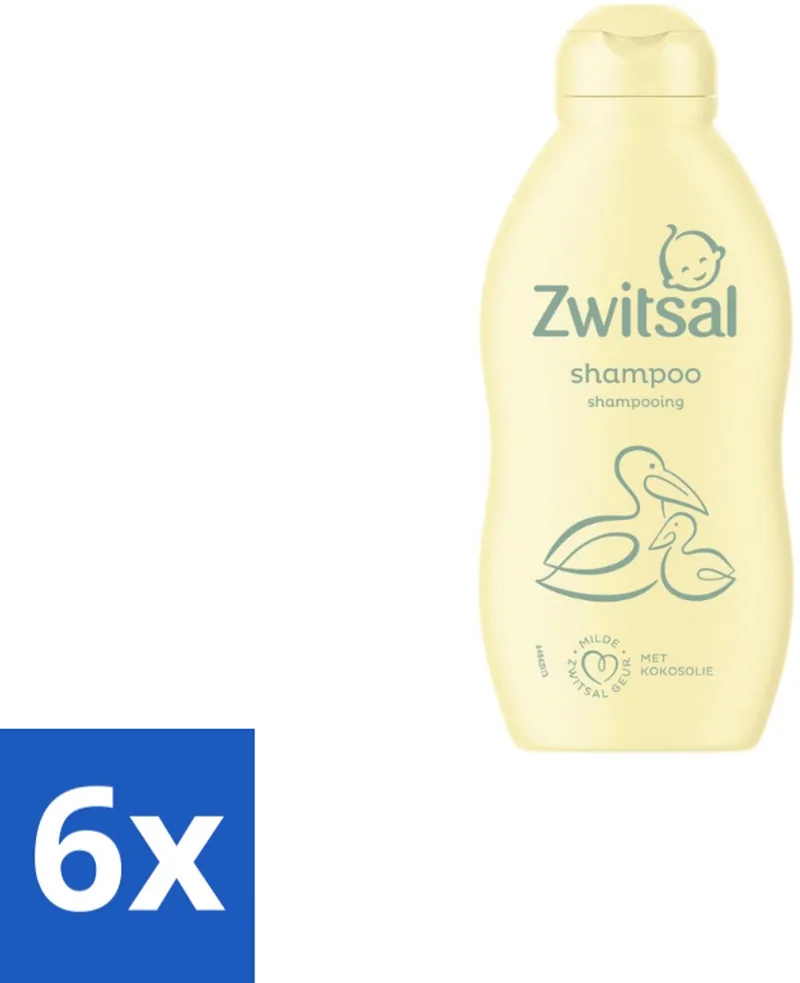 6 x Zwitsal Shampoo 200 ml - Baby Shampoo van Zwitsal – productfoto