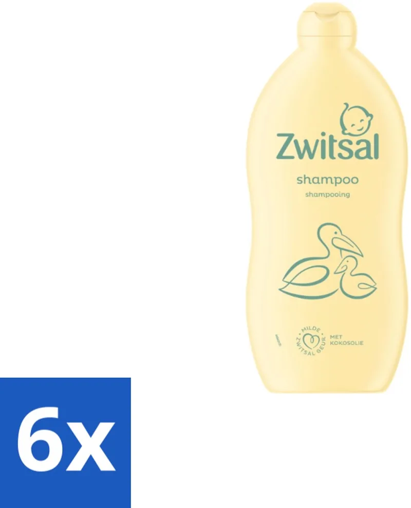 6 x Zwitsal Shampoo 700 ml - Baby Shampoo - Kokosolie Shampoo van Zwitsal – productfoto