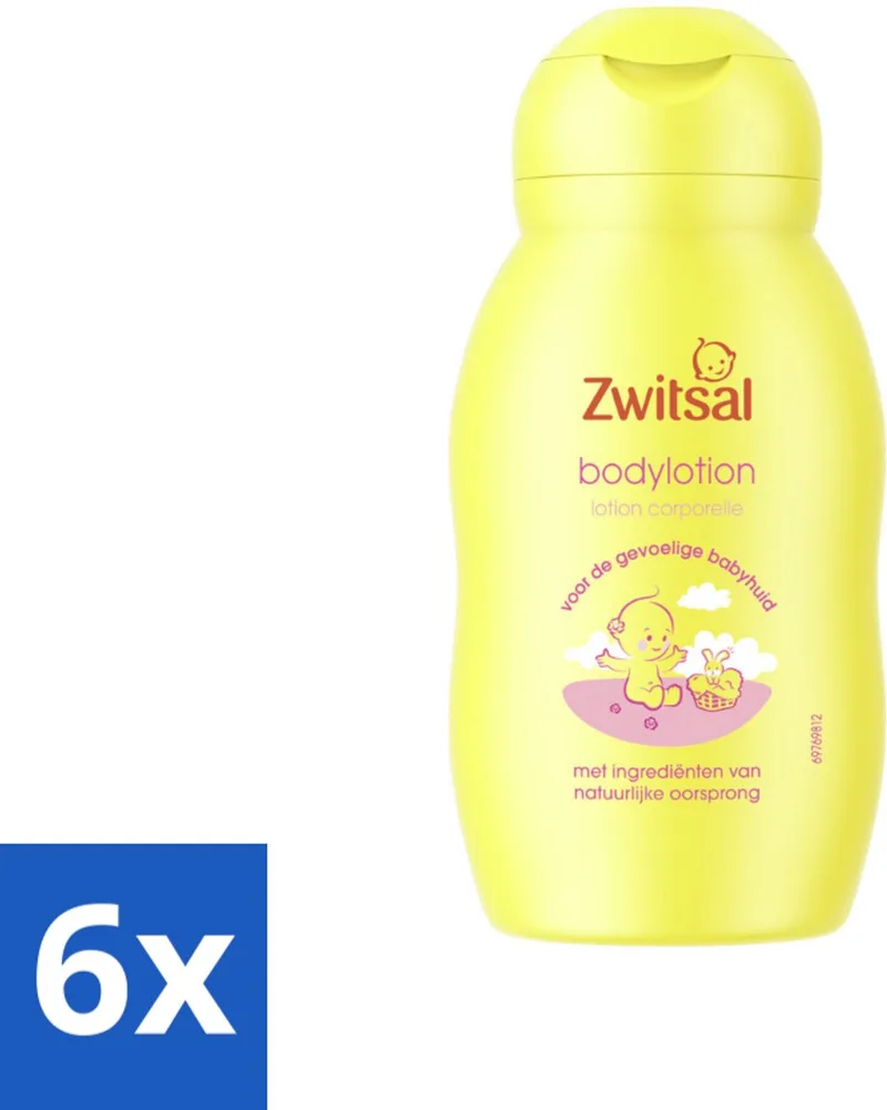 6 x Zwitsal - Verzorgende Bodylotion - Gevoelige Babyhuid - 75 ml - Babylotion - Babyhuid - Hydraterende Lotion - Zachte Lotion - Gevoelige Babyhuid de Zwitsal – photo produit