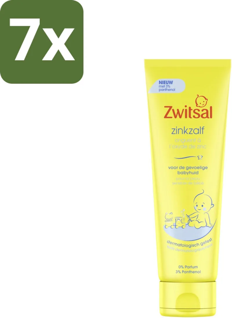 7 x Zwitsal 0% Parfum - Babyverzorging - Zinkzalf - Voor de Gevoelige Babyhuid - 100 ml - Babyhuid Verzorging - Luieruitslag by Zwitsal – product photo