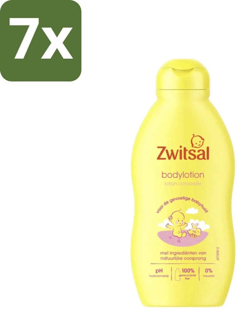 7 x Zwitsal - Babyverzorging - Bodylotion - Voor de Gevoelige Babyhuid - 200 ml - Babyhuid Verzorging - Baby Bodylotion de Zwitsal – photo produit