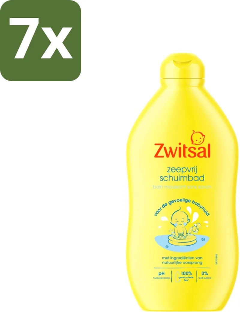 7 x Zwitsal - Babyverzorging - Zeepvrij Schuimbad - Voor de Gevoelige Babyhuid - 400 ml - Babybad - Zeepvrij Schuimbad - Babyhuid - Schuimbad Voor Baby - Anti-prik by Zwitsal – product photo