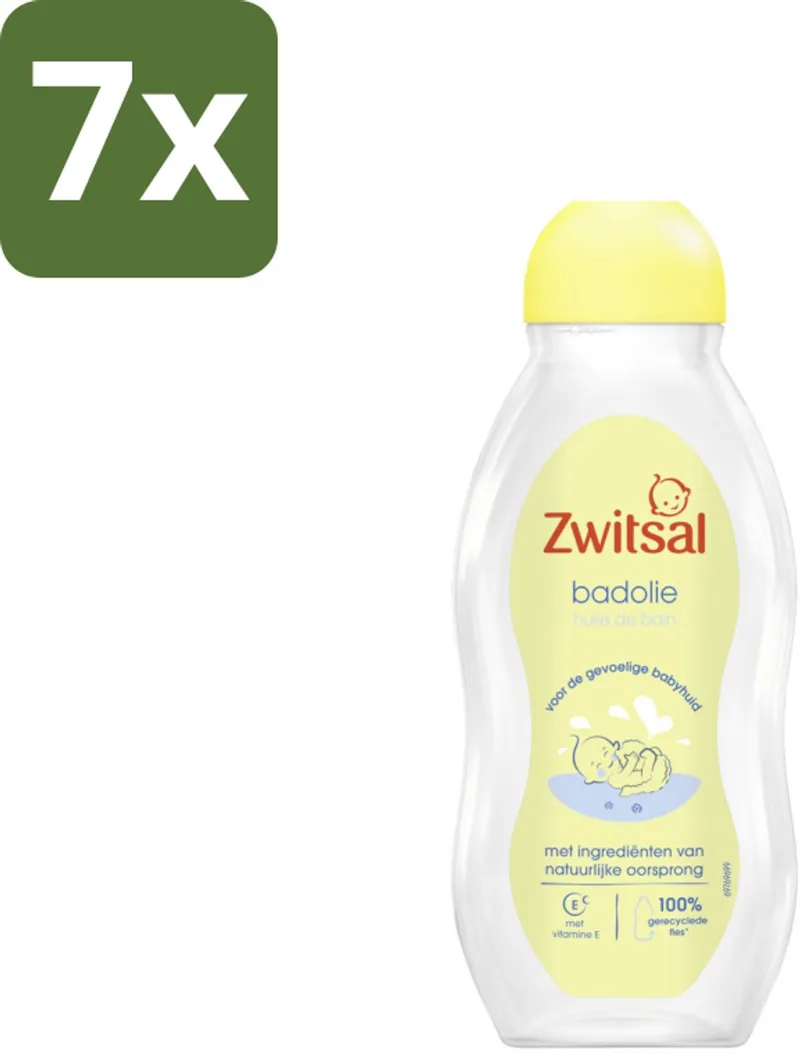 7 x Zwitsal Badolie 200 ml - Badolie Voor Baby - Droge Huid - Babyhuid Verzorging - Zwitsal Badolie - Babybad Ritueel by Zwitsal – product photo