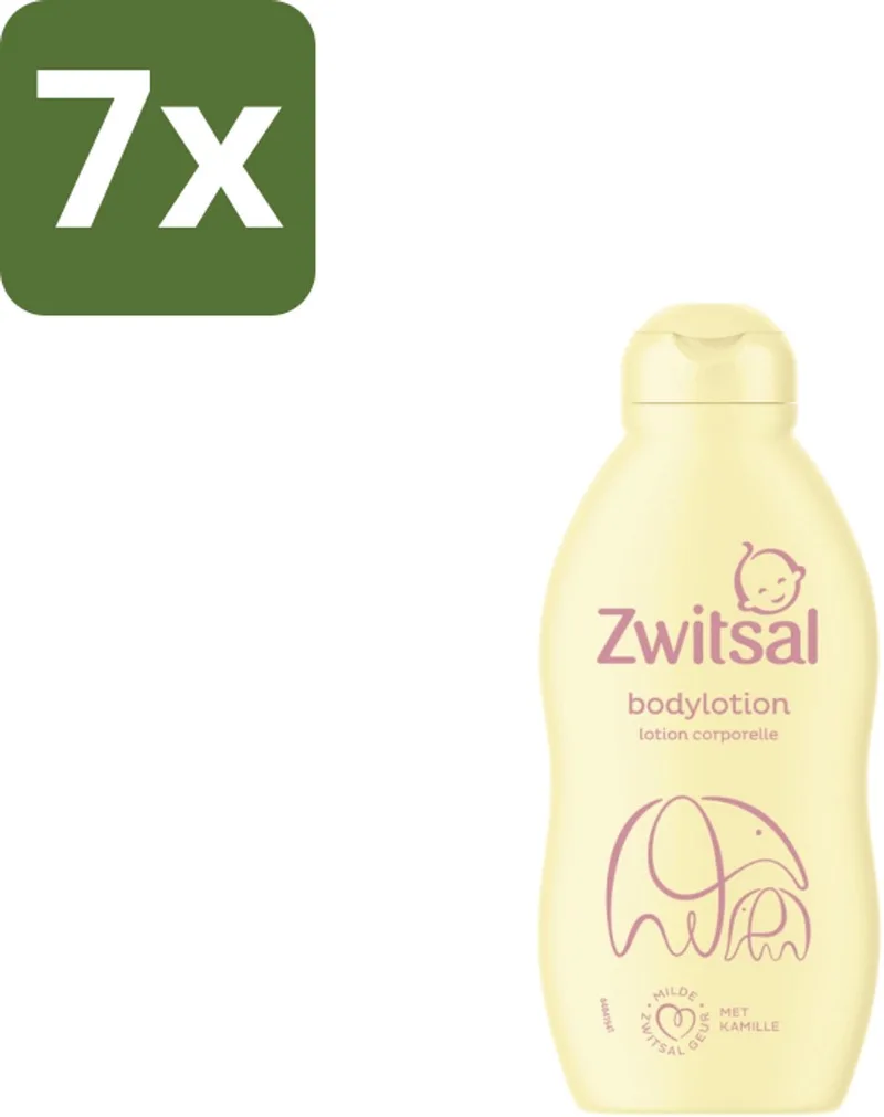 7 x Zwitsal – Bodylotion – Verzorgend – 200 ml - Baby Bodylotion van Zwitsal – productfoto