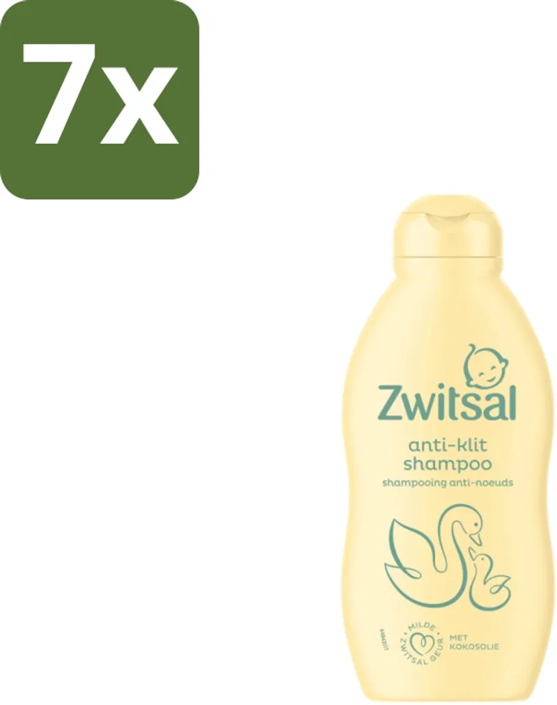 7 x Zwitsal Shampoo Anti-Klit 200 ml - Anti-klit Shampoo - Baby Haar Verzorging by Zwitsal – product photo