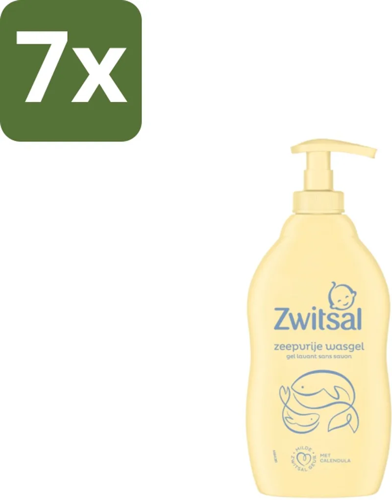 7 x Zwitsal Zeepvrije Wasgel 400 ml - Babyhuid - Zeepvrije Wasgel - Wasgel Baby - Baby Wasgel - Glycerine by Zwitsal – product photo