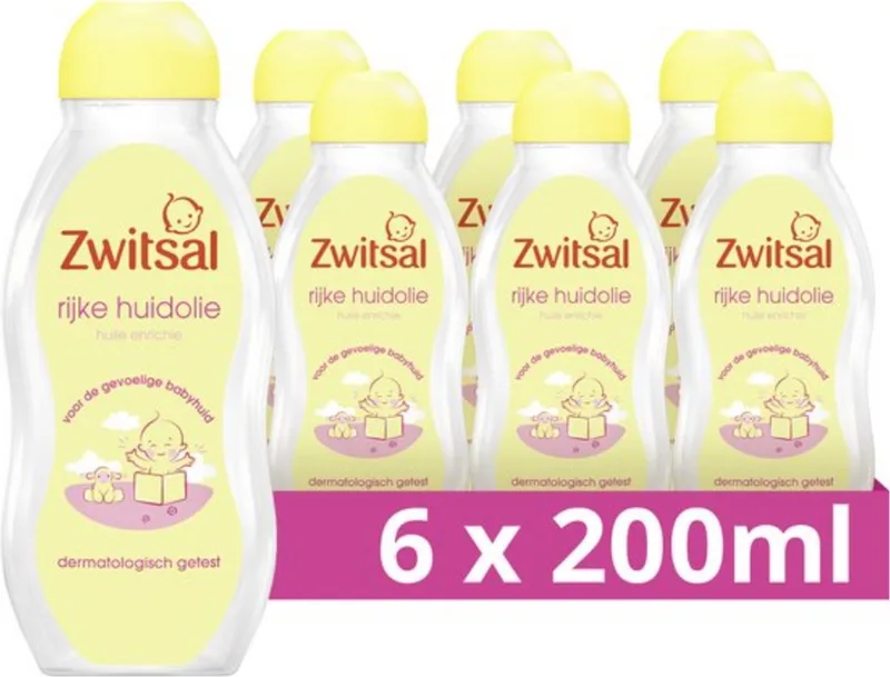 Baby – Rijke Huidolie 200 ml (6 stuks) de Zwitsal – photo produit