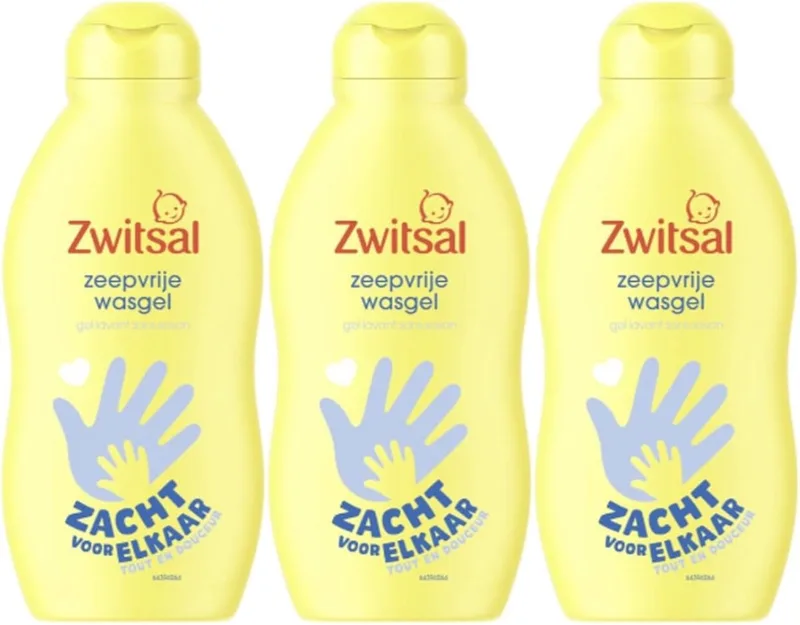 Baby Zeepvrije Wasgel - Voordeelpack - 3 x 200 ml van Zwitsal – productfoto