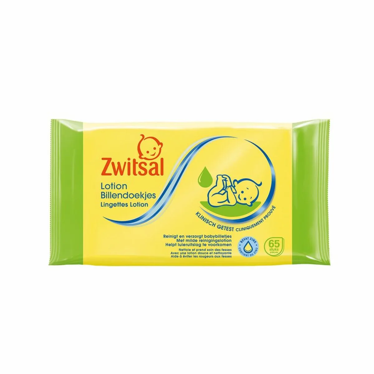 Billendoekjes Lotion - 1 x 65 - 65 babydoekjes by Zwitsal – product photo