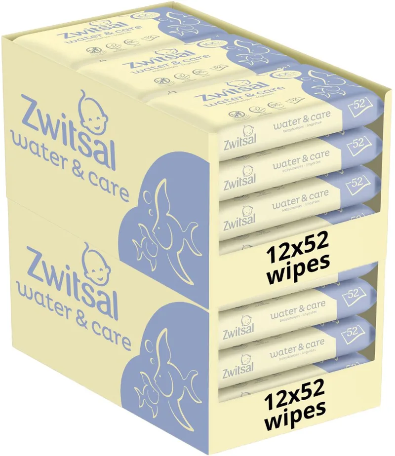 Billendoekjes- Water & Care met Zwitsalgeur - 1248 babydoekjes - 24 x 52 stuks van Zwitsal – productfoto