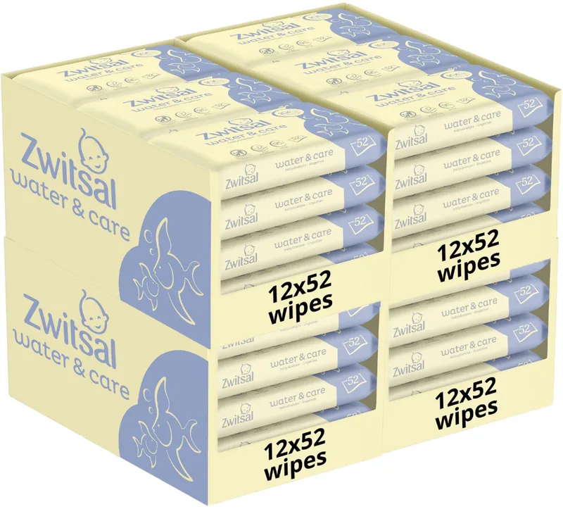 Billendoekjes- Water & Care met Zwitsalgeur - 2496 babydoekjes - 48 x 52 stuks van Zwitsal – productfoto