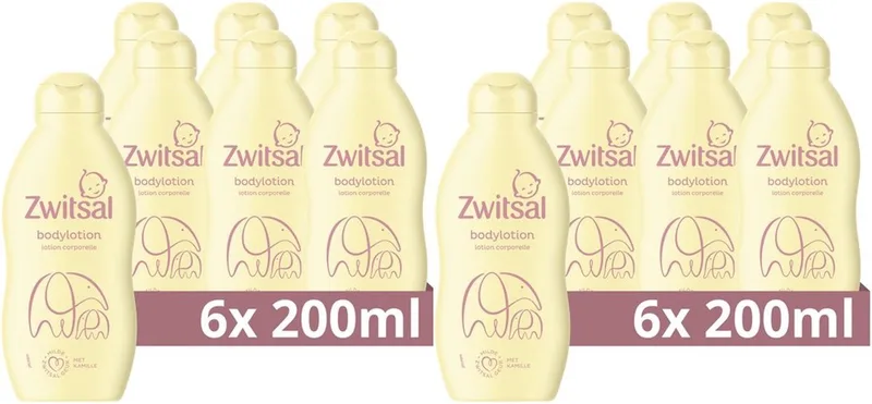 Bodylotion - Baby - 12 x 200 ml van Zwitsal – productfoto
