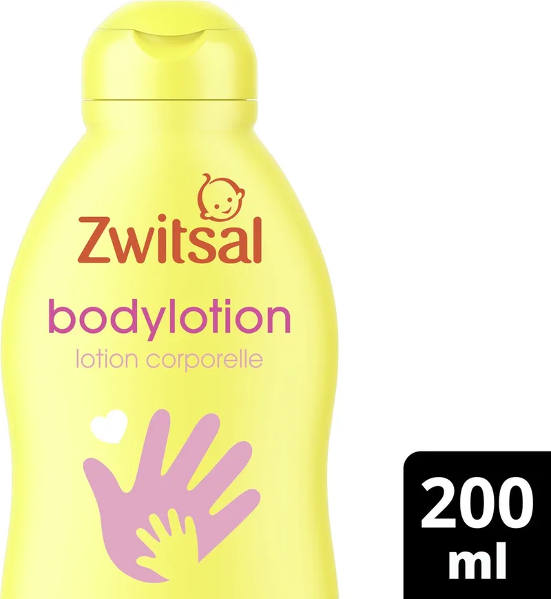 Bodylotion - Baby - met ingrediënten van natuurlijke oorsprong zonder kleurstof - 200 ml van Zwitsal – productfoto