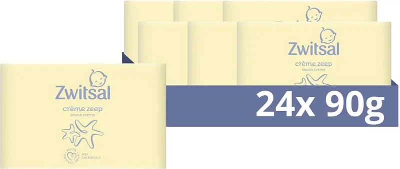 Crème Zeepblok - Baby - 6 x 4 x 90 g van Zwitsal – productfoto