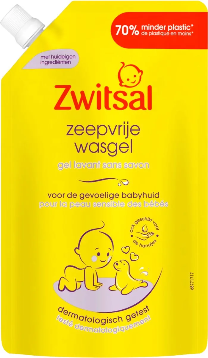 Navulling Wasgel - Zeepvrij - 500ml de Zwitsal – photo produit