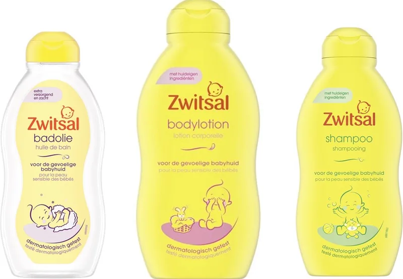 Pakket - Badolie / Bodylotion / Shampoo de Zwitsal – photo produit