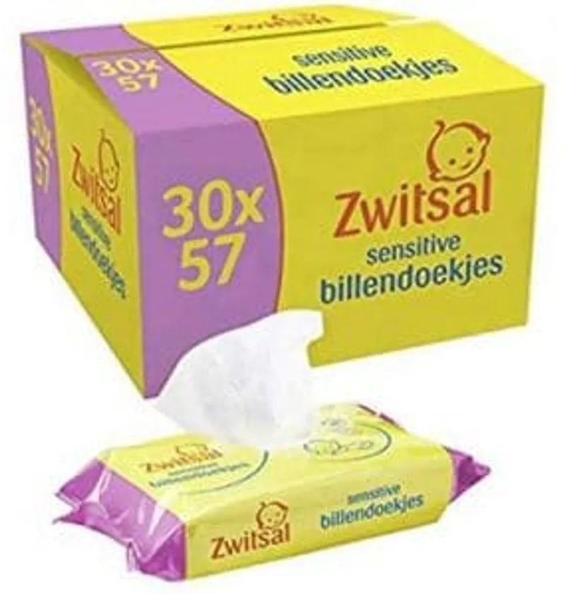Sensitive Billendoekjes 1710 Babydoekjes 30 x 57 stuks de Zwitsal – photo produit