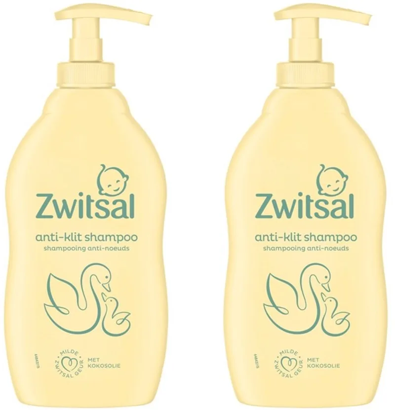 Shampoo Pomp - Anti-Klit 2 x 400 ml van Zwitsal – productfoto
