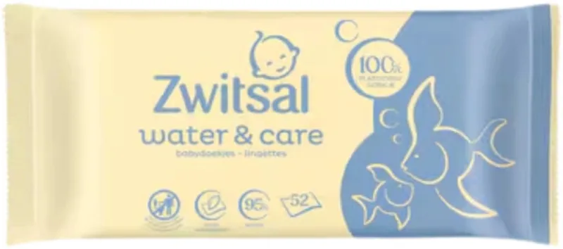Water & Care Babydoekjes 52 stuks by Zwitsal – product photo