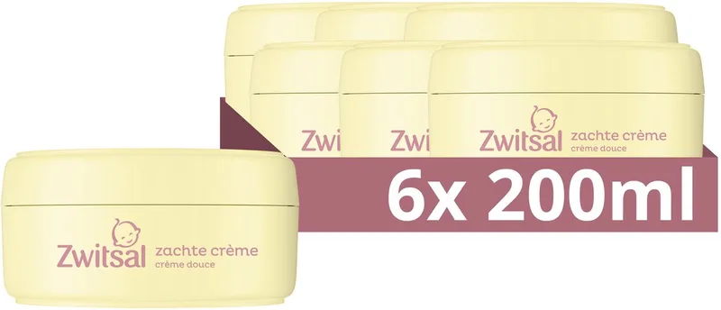 Zachte Crème- Baby - 6 x 200 ml de Zwitsal – photo produit