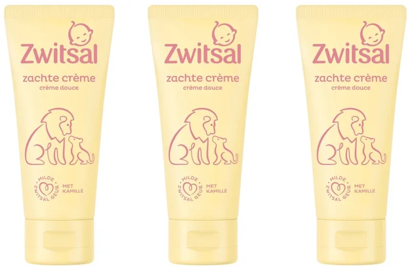 Zachte Crème - Milde Zwitsal Geur - 3x 100ml van Zwitsal – productfoto