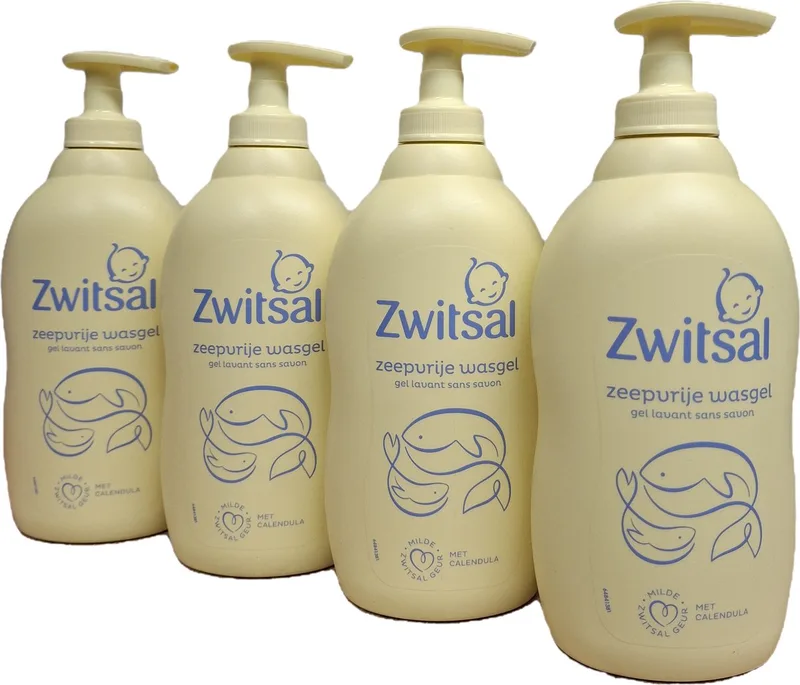 Zeepvrije Wasgel - 4 x 400 ml van Zwitsal – productfoto