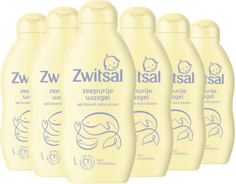 Zeepvrije Wasgel - Baby - 6 x 200 ml by Zwitsal – product photo