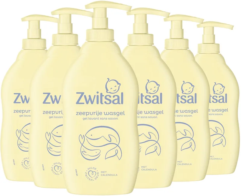 Zeepvrije Wasgel - Baby - 6 x 400 ml de Zwitsal – photo produit