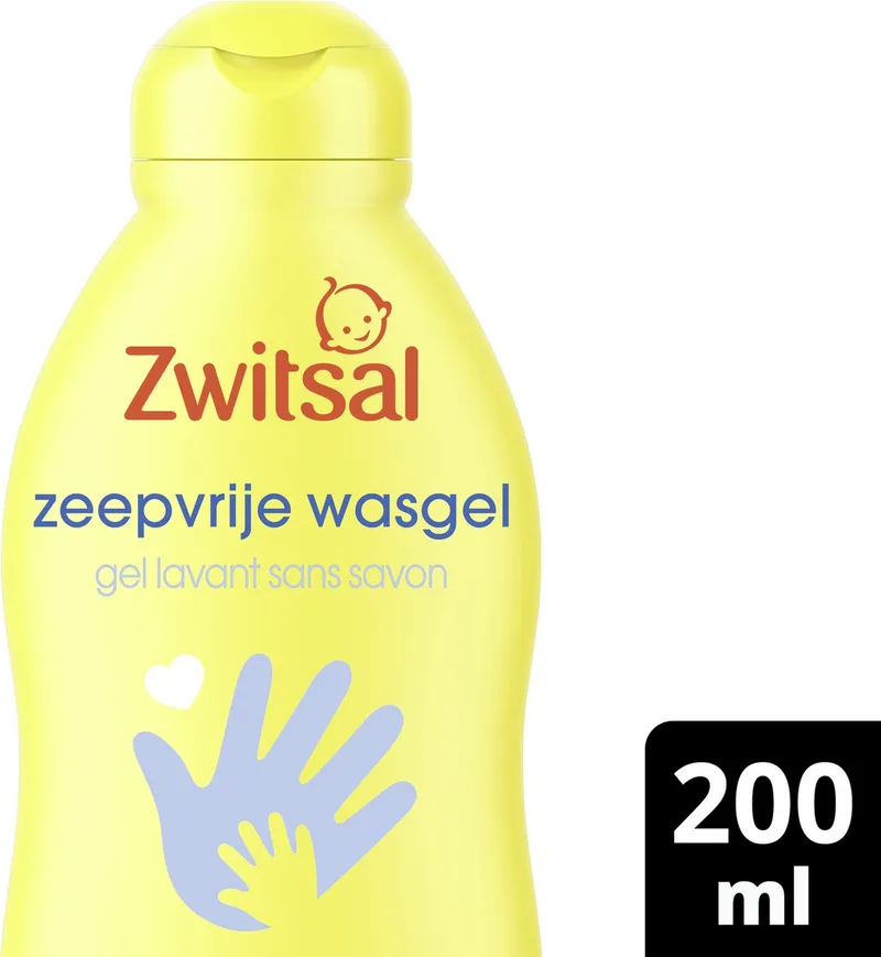 Zeepvrije Wasgel - Baby - met ingrediënten van natuurlijke oorsprong zonder SLES-sulfaat - 200 ml van Zwitsal – productfoto