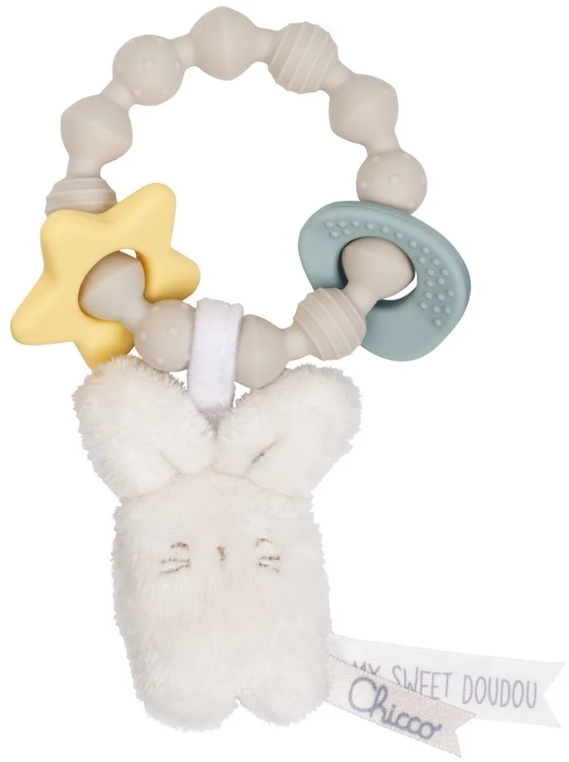 Bijtring & Rammelaar - My Sweet Doudou Konijn - (0M+) van Chicco in Beige – productfoto