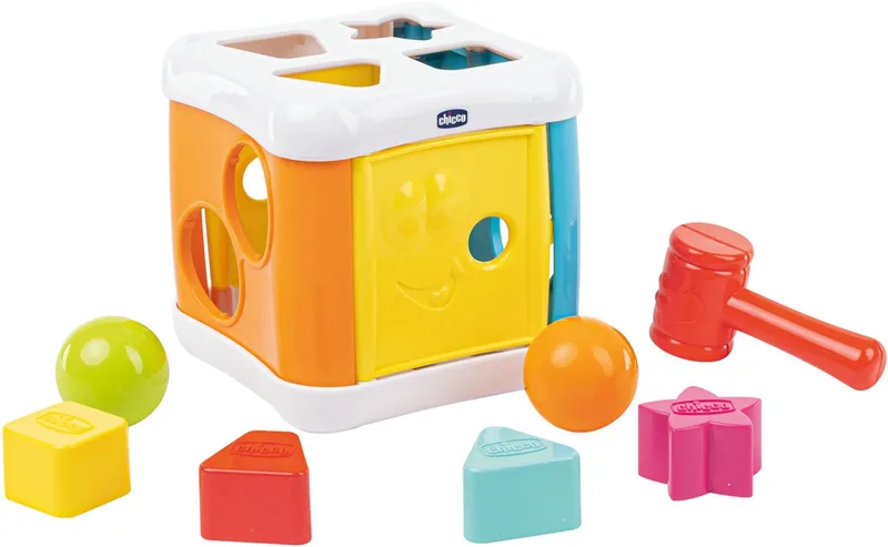 Chicco 2-in-1 Vormenstoof - Sort&Beat Cube (10-36M) van Chicco in Meerkleurig – productfoto