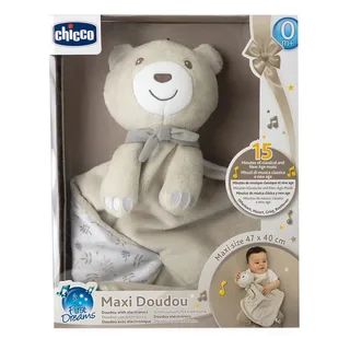 Maxi Doudou Knuffeldoekje met Muziek - Groot Knuffeldoek 47 x 40 cm - Zacht Velours - Machine Wasbaar - Beige (0M+) by Chicco in Neutral – product photo 2 of 2