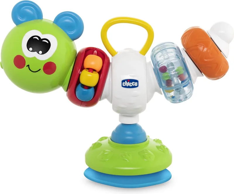 Rammelaar voor hoge stoel Phil de rups van Chicco in Meerkleurig – productfoto