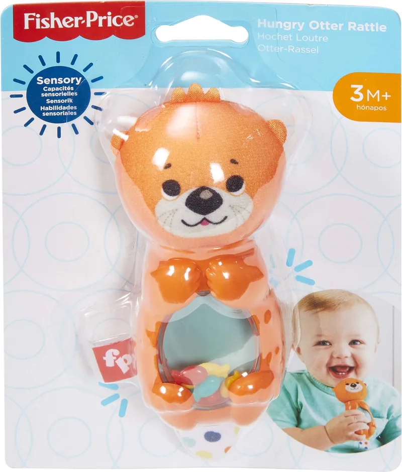 Hongerige otter rammelaar - Stimmuleerd de zintuigen en de motoriek - vanaf 3 Maanden fra Fisher-Price i Dive – produktbillede