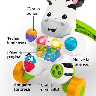 Leer Met Mij Zebra Loopwagen från Fisher-Price – produktbild 3 av 6