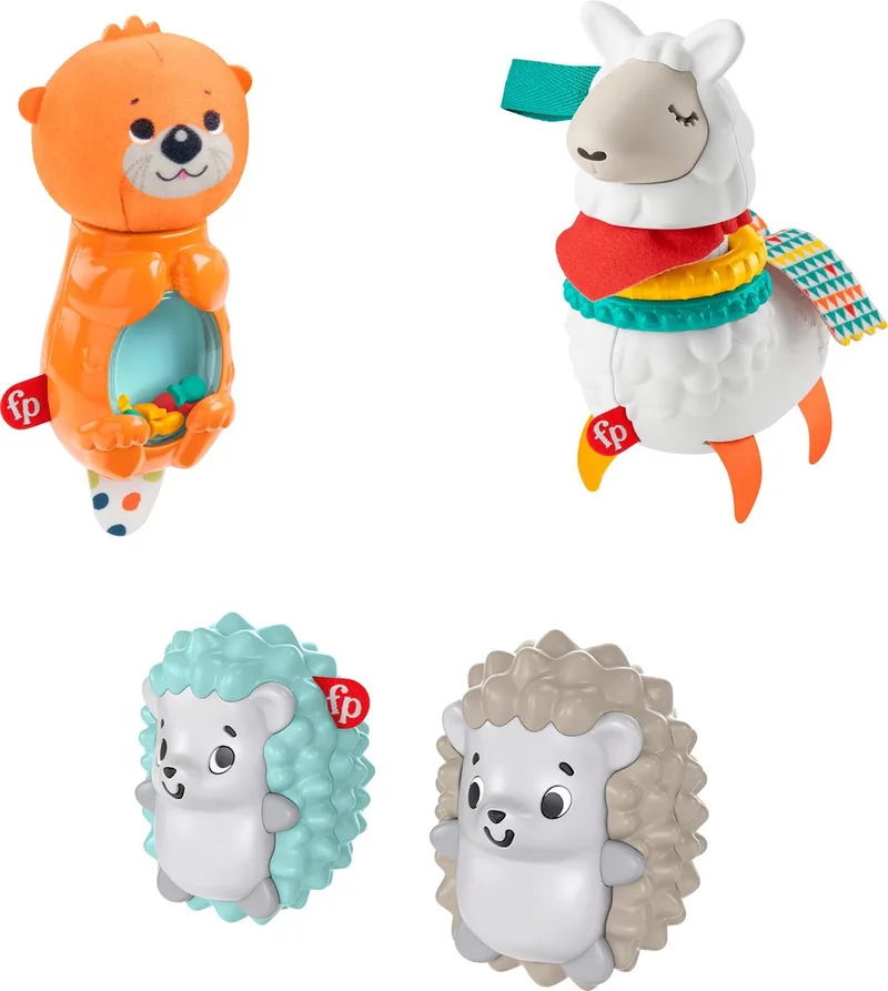 Twee egel rammelaars - Stimmuleerd de zintuigen en de motoriek - vanaf 3 Maanden van Fisher-Price in Meerkleurig – productfoto