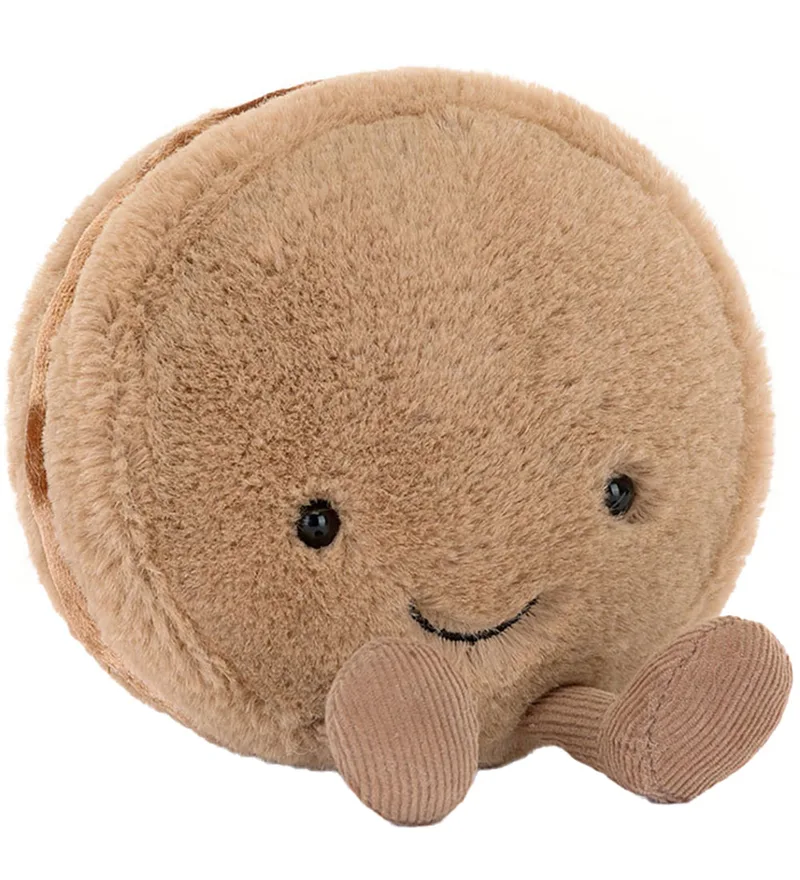 Knuffel - 12x10 cm - Amuseables Mona Macaron - Chocolat de Jellycat – photo produit