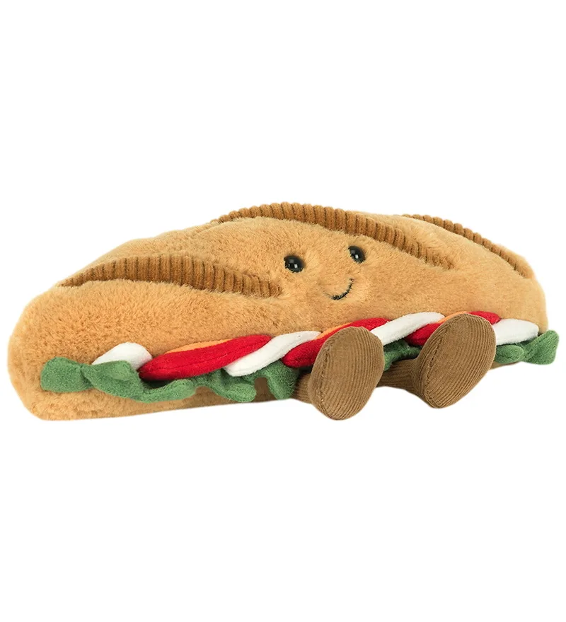 Knuffel - 12x6 cm - Amuseables Caprese Stokbrood de Jellycat – photo produit