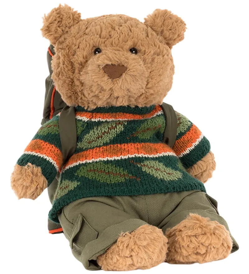 Knuffel - 26 cm - Bartholomew Bear Wandeloutfit by Jellycat – product photo