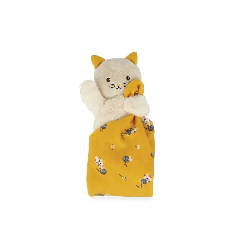 Carre Douceur - Knuffeldoekje - Kat - Geel by Kaloo in Kat Geel – product photo 4 of 6