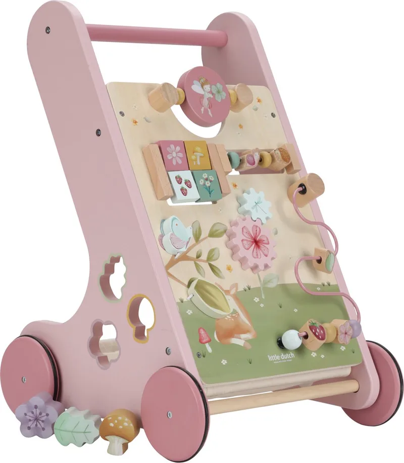 Activiteiten loopwagen - Fairy Garden FSC van Little Dutch in Roze – productfoto