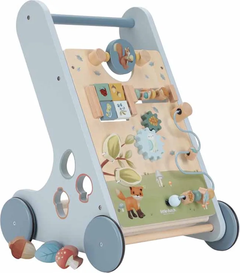 Activiteiten loopwagen - Forest Friends FSC van Little Dutch in Blauw – productfoto