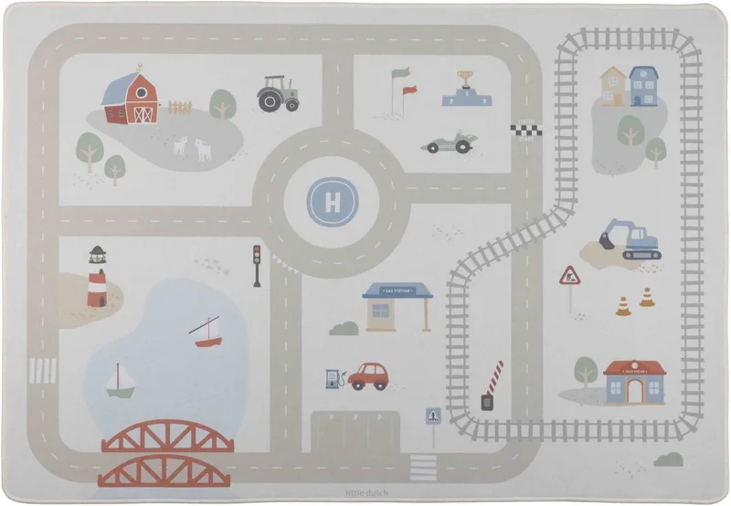 Auto Speelkleed van Little Dutch in Grijs licht – productfoto