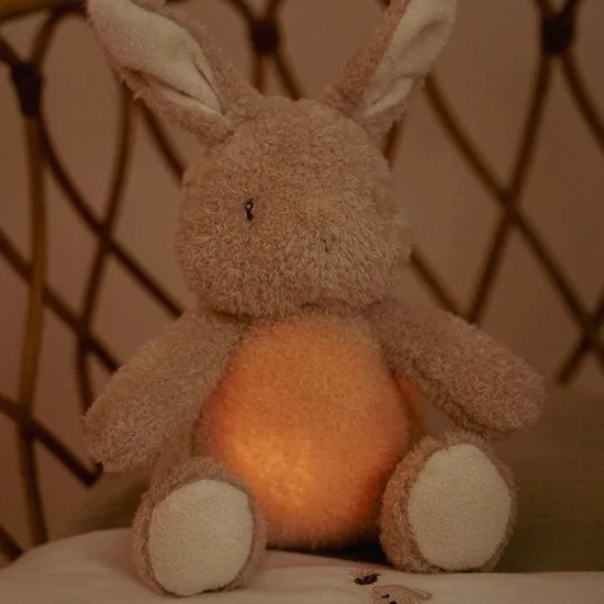 Newborn Naturals Knuffelkonijn Licht & Geluid by Little Dutch in Brown – product photo 3 of 4