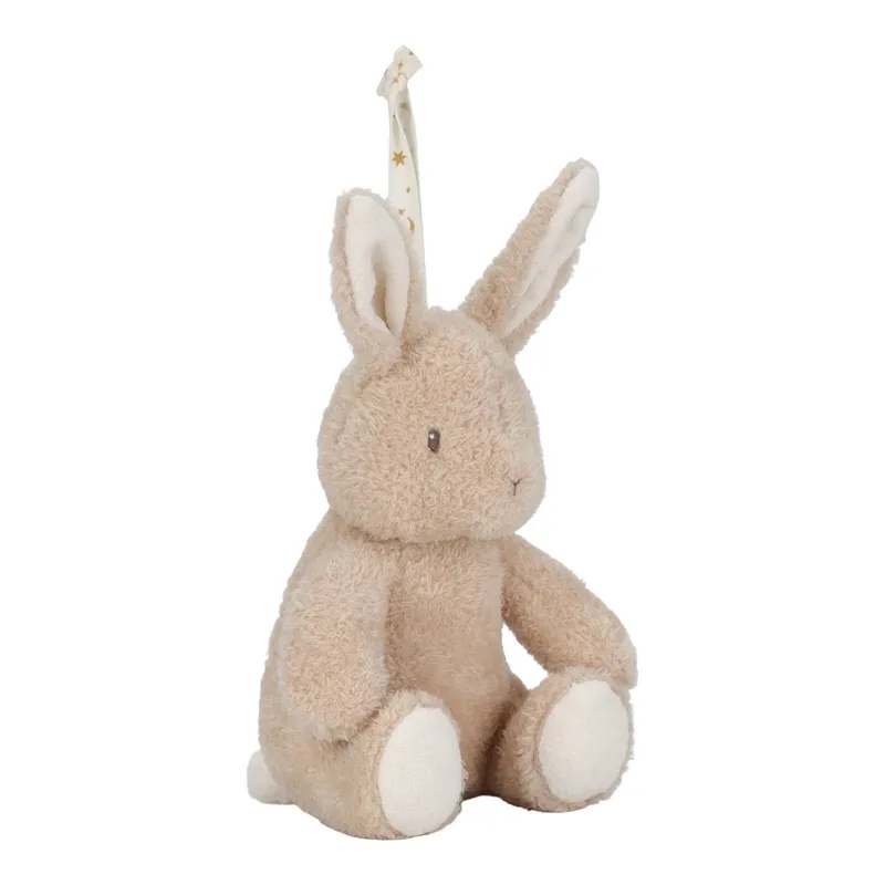 Newborn Naturals Knuffelkonijn Licht & Geluid by Little Dutch in Brown – product photo 4 of 4