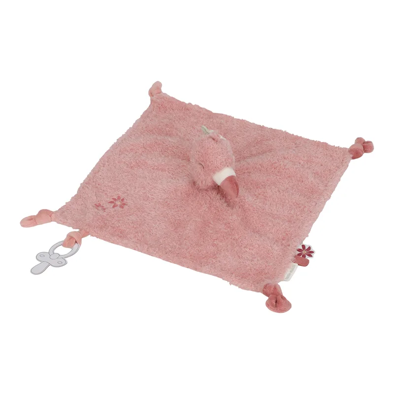 Safari Friends Knuffeldoekje Flamingo fra Little Dutch i Lyserød – produktbillede 2 af 4